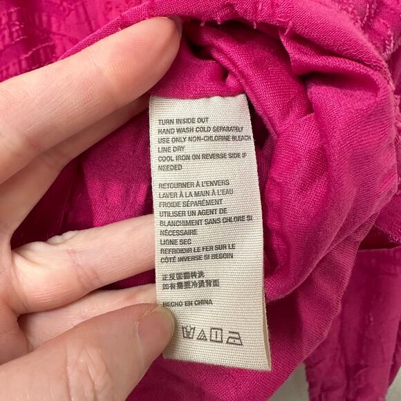 XS Free People Can’t Stop Dreaming Tunic Shirt Pink Oversized Button Up Top Boho - Picture 7 of 8